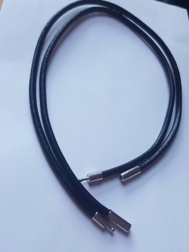 3mm black real leather - ,