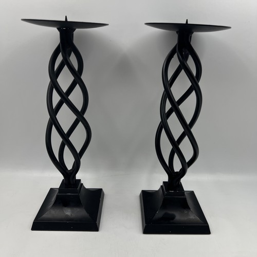 Twisted metal pillar candle - metal,