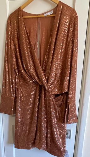 Asos design bronze sequin - bronze, wrap