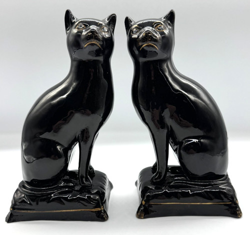 Antique pair staffordshire - pair,