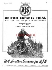 Original 1958 Advert for A.J.S Motorcycles 'British Experts Trial' Print Ad 731C