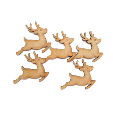 Reindeer Flying MDF Craft Shapes Christmas Decor DIY Wooden Ornaments Blanks