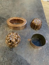4 Antique  Victorian Copper