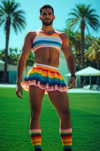Ciciful rainbow stripe - ciciful, crop