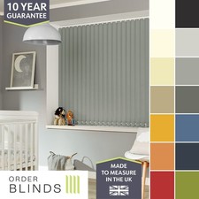 Blackout Vertical Blinds - Complete 89mm Made To Measure Blinds in 14 Colours