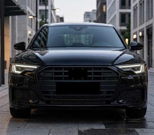 Gloss black front mesh - black, grille
