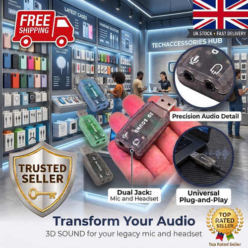 1usb 5mm mic headphone - 3.5mm,
