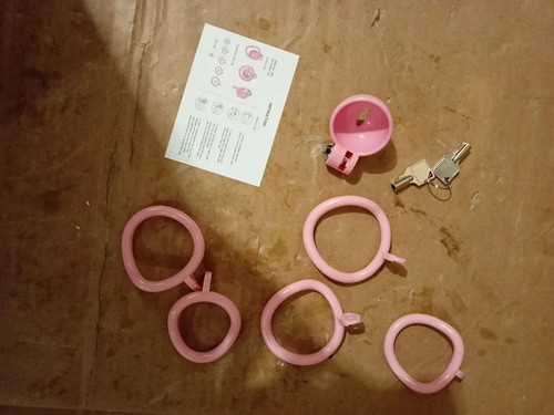 Pink male chastity cage - pink,