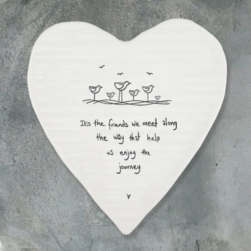 Porcelain heart coaster it - coaster,