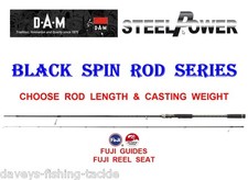CLEARANCE DAM STEELPOWER BLACK SPIN ROD SEA GAME COARSE FISHING LURE SPINNING