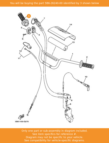 Yamaha grip assy - yamaha, 5b6-26240-00