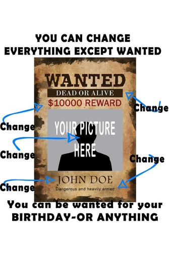 Old wanted poster - wanted, your