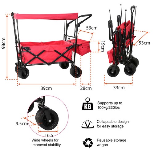 Pull along folding - folding, cart