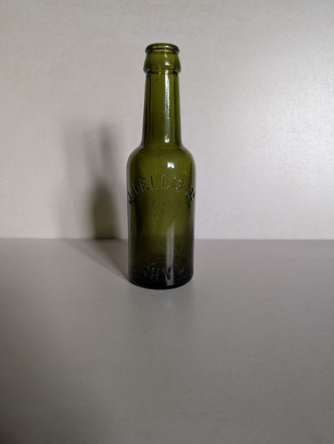 Vintage green glass bottle - vintage,