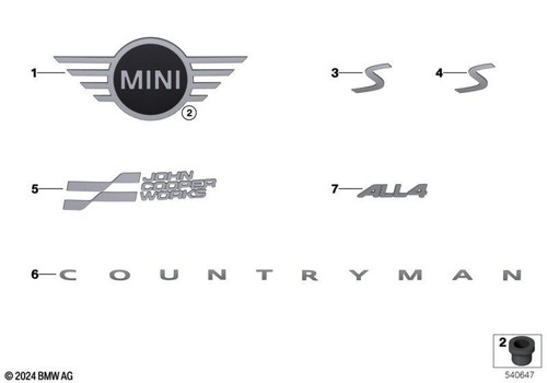 Mini genuine front badge - front,