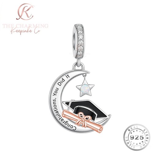 Graduation charm 925 sterling - graduation,