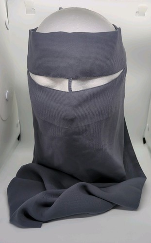 Grey nose string niqab - nose,
