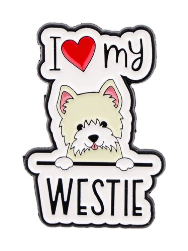 Love westie enamel - love,