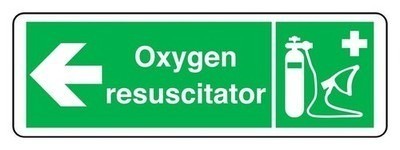 Oxygen resuscitator arrow left - resuscitator,