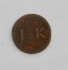 HOP TOKEN, WITH LETTERING OF "I K", 5.73 GRAMS