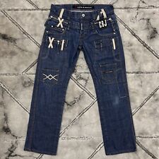 Cipo & Baxx CBJ Multi Pocket Zipper Y2K RAP Denim Jeans - 30W 30L Embroidered
