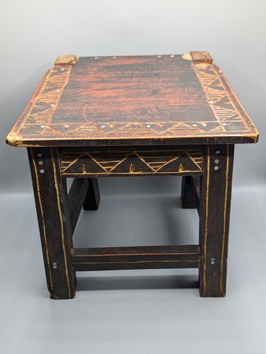 African wood nupe stool - african,