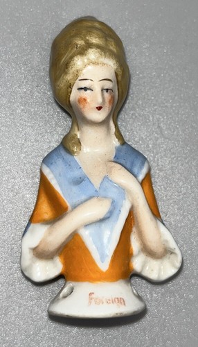 Antique half doll for pin - half,