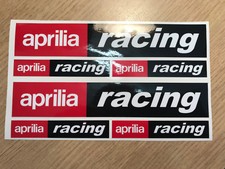 6x Aprilia racing stickers decals set Motorcycle Scooter graphics.