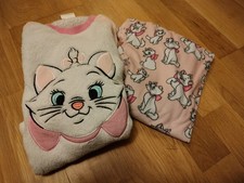 Disney Store Marie Cat Aristocats Pyjama Set Soft Fluffy Pink And White