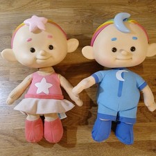 Cloud Babies Talking Baba Pink and Baba blue Dolls hard vinyl head soft body