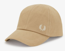 BNWT FRED PERRY PIQUE CLASSIC BASEBALL CAP, HW6726/V19, WARM STONE / OAT MEAL