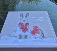 8 Wrendale Luxury  Christmas Cards Snow Angels  new in box