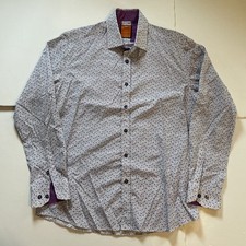 Makrom Mens White Floral Funky