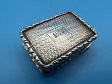 Lovely Antique Hallmarked Silver Vinaigrette- William Simpson, 1835. Needs Work