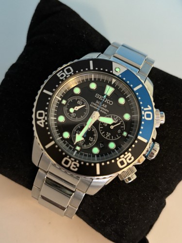 Seiko men solar chronograph - men's,