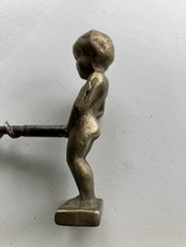 Kn10 Belgium Belgian Brussels Bruxelles vintage brass mannekin corkscrew