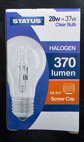 Status halogen bulb e27 28w - halogen, es/e27