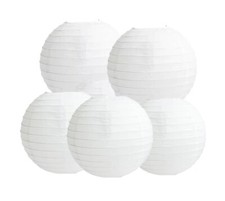 5PCs White Paper Lanterns