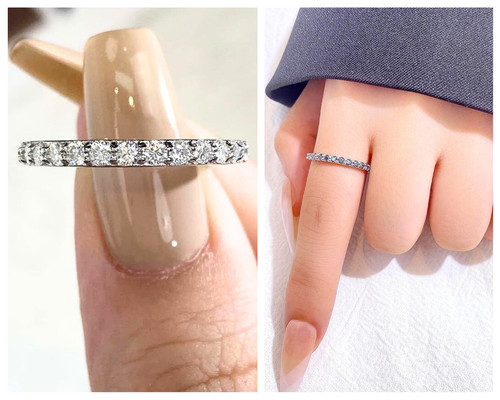 Genuine moissanite ring gra - genuine,