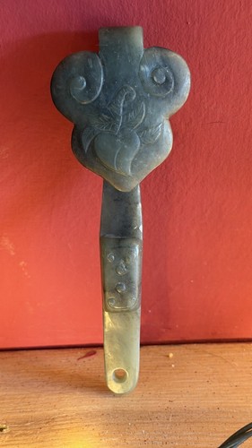 Vintage jade ruyi scepter