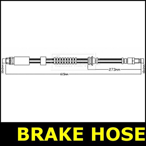 Brake hose front rear fits - front, bmw