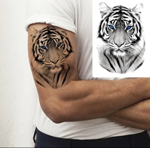 Blue eye tiger temporary - blue,