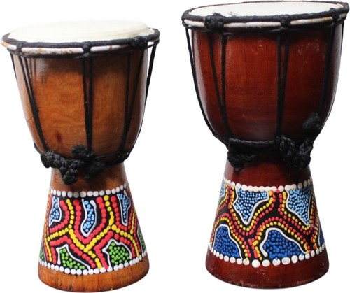 Pair wooden djembe hand - pair,