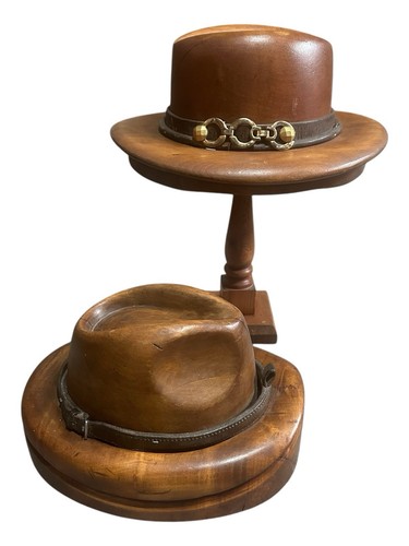 19th carved wood - hat, models