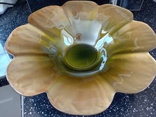 Very large iridescent glass table centrepiece bowl in excellent condition.