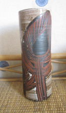 Briglin Pottery studio pottery large cylinder vase