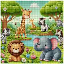 Printed cross stitch - printed,