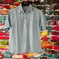 Aertex Cellular Clothing Polo Shirt Men's Medium Blue Army Wear Vintage England