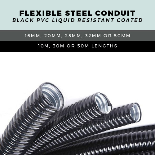 Black flexible steel pvc - flexible,