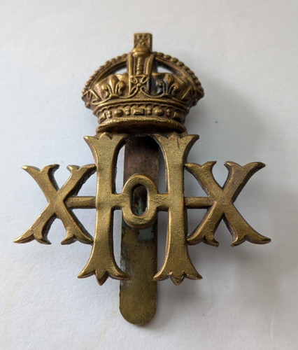 Ww1 20th hussars cap badge - ww1,